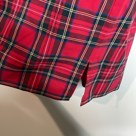 Sail to Stable | Women’s Red Plaid Dress Black Velvet Collar Size XXS NWT - Picture 8 of 9